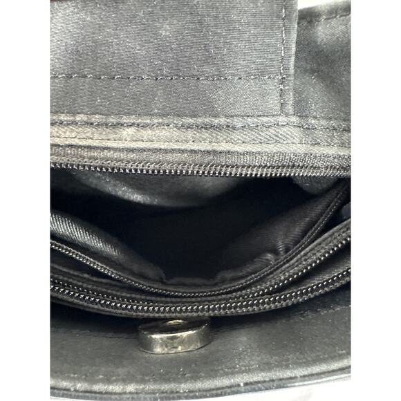 Fossil Black Leather Organizer Shoulder Bag - Picture 9 of 12